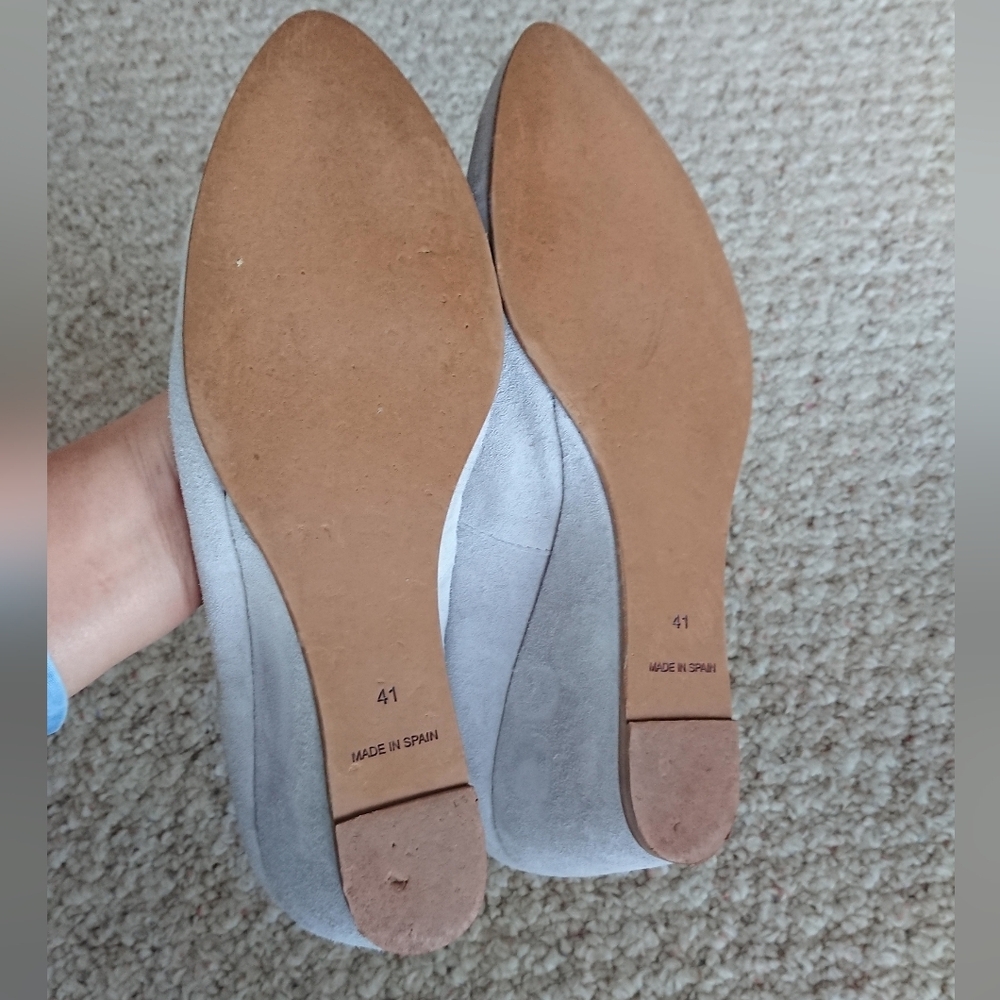 Viscata Verona Suede Wedges in Light Gray size US 10 - Picture 15 of 16